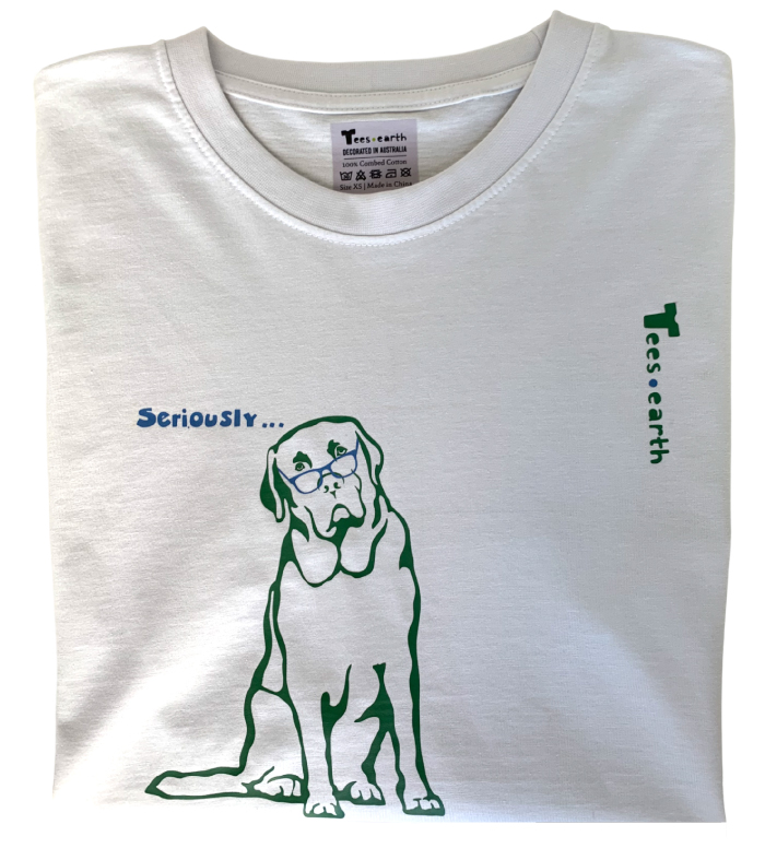 Tees.earth Serious Dog T-Shirt